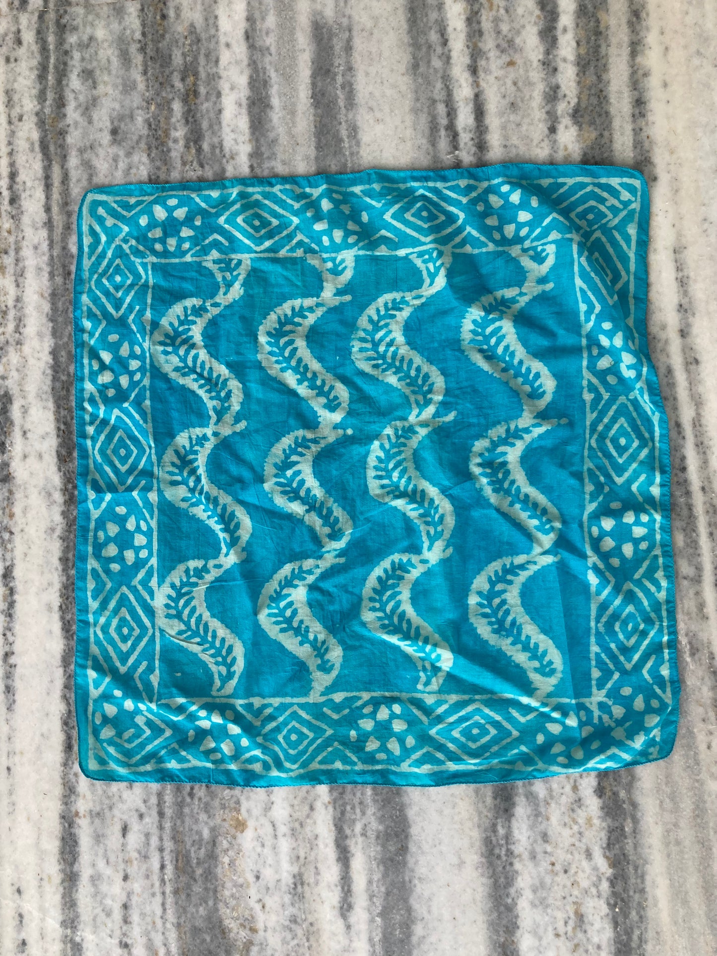 Hand Block Print Cotton Bandanas - Set of 10, Natural Dye