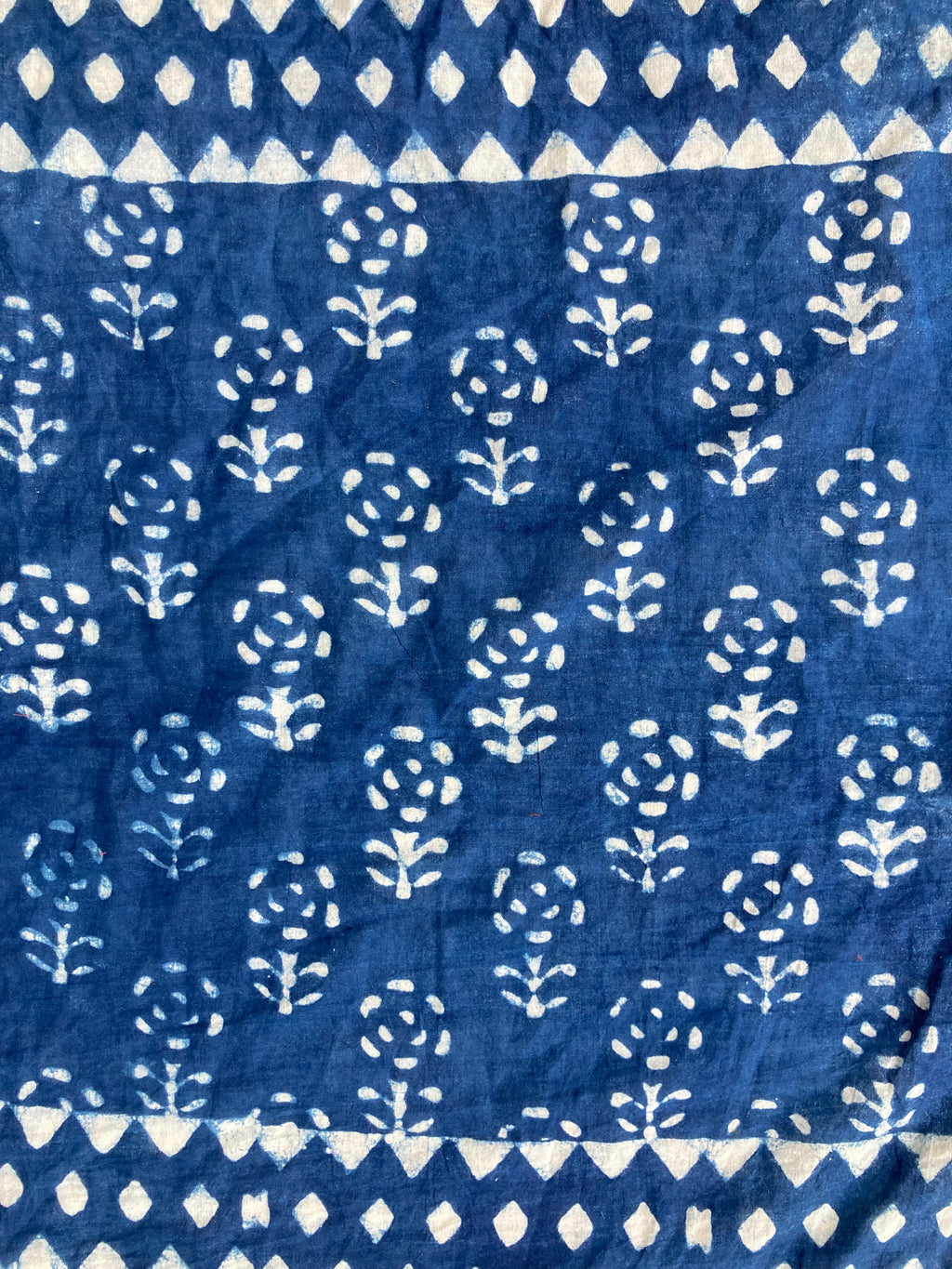 Hand Block Printed Cotton Bandana: Natural Dye Neckerchief - Made in India