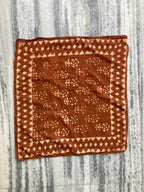 Hand Block Printed Cotton Bandana: Natural Dye Neckerchief - Made in India