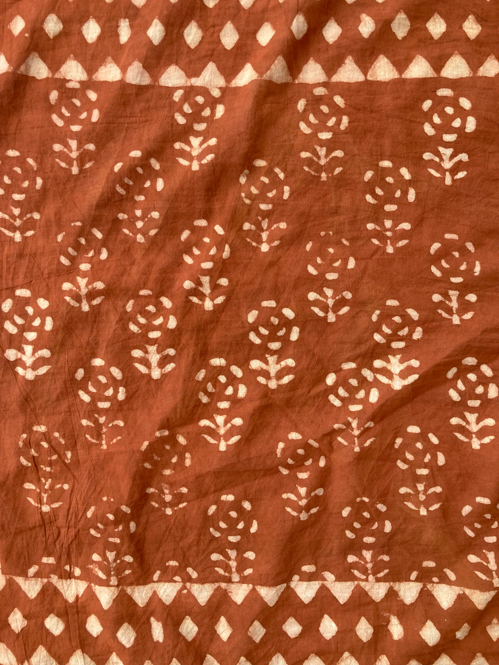 Hand Block Printed Cotton Bandana: Natural Dye Neckerchief - Made in India