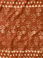 Hand Block Printed Cotton Bandana: Natural Dye Neckerchief - Made in India