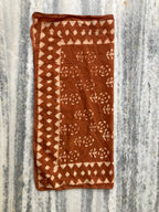 Hand Block Printed Cotton Bandana: Natural Dye Neckerchief - Made in India