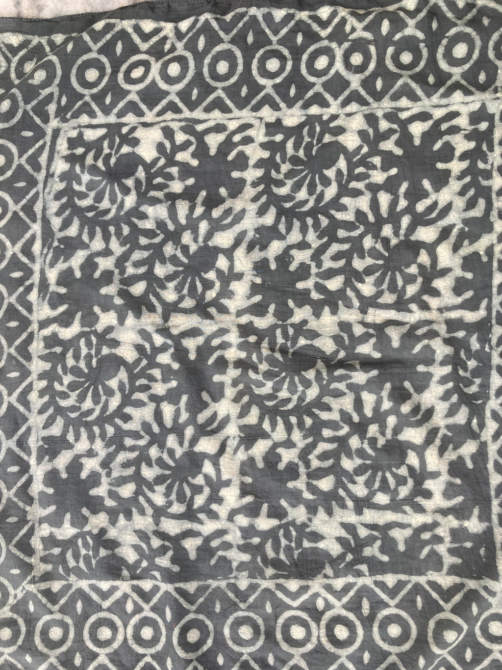 Hand Block Printed Cotton Bandana: Natural Dye Neckerchief - Made in India