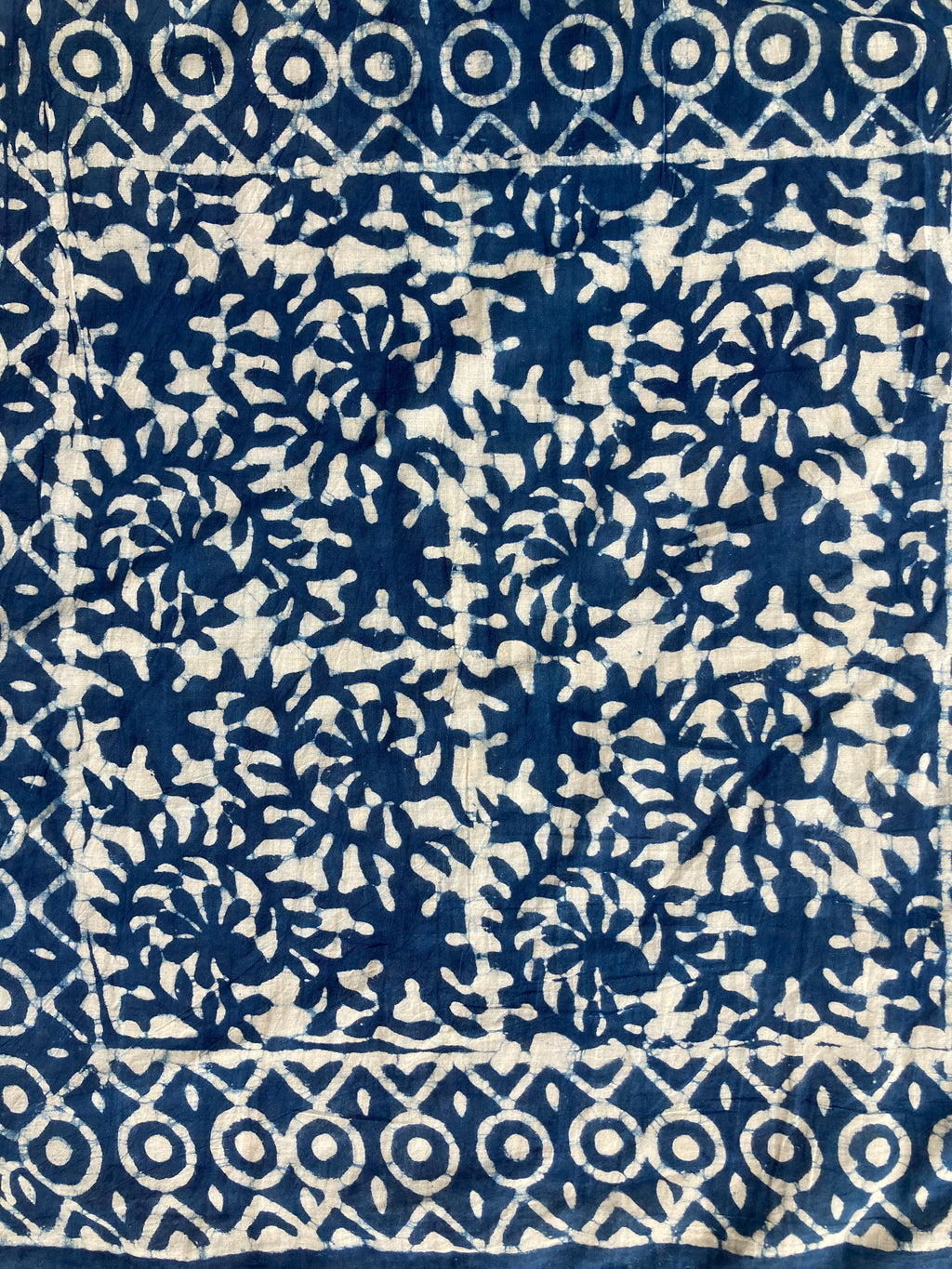 Hand Block Printed Cotton Bandana: Natural Dye Neckerchief - Made in India