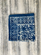 Hand Block Printed Cotton Bandana: Natural Dye Neckerchief - Made in India