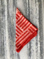 Hand Block Printed Cotton Bandana: Natural Dye Neckerchief - Made in India