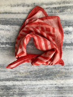 Hand Block Printed Cotton Bandana: Natural Dye Neckerchief - Made in India
