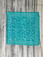 Hand Block Printed Cotton Bandana: Natural Dye Neckerchief - Made in India