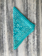 Hand Block Printed Cotton Bandana: Natural Dye Neckerchief - Made in India