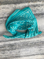 Hand Block Printed Cotton Bandana: Natural Dye Neckerchief - Made in India
