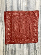 Hand Block Printed Cotton Bandana: Natural Dye Neckerchief - Made in India