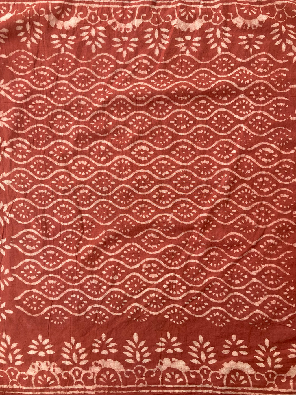 Hand Block Printed Cotton Bandana: Natural Dye Neckerchief - Made in India