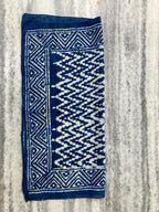 Hand Block Printed Cotton Bandana: Natural Dye Neckerchief - Made in India