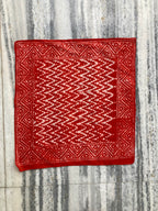 Hand Block Printed Cotton Bandana: Natural Dye Neckerchief - Made in India
