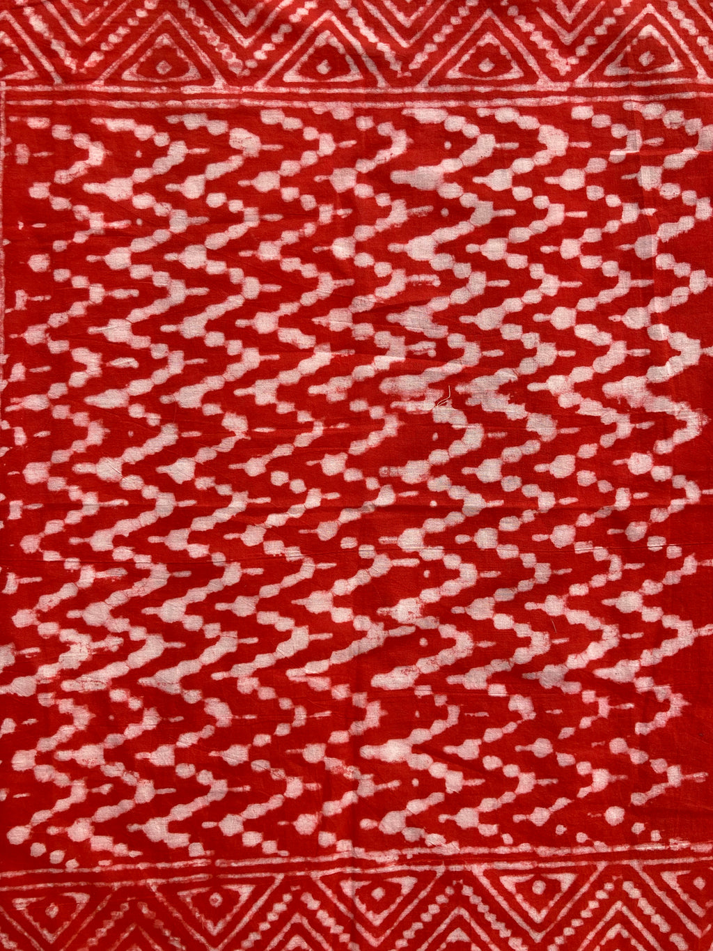 Hand Block Printed Cotton Bandana: Natural Dye Neckerchief - Made in India