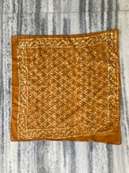 Hand Block Printed Cotton Bandana: Natural Dye Neckerchief - Made in India
