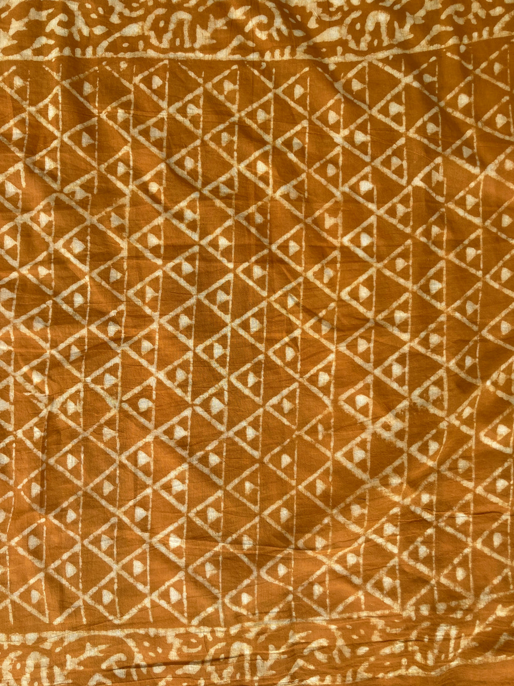 Hand Block Printed Cotton Bandana: Natural Dye Neckerchief - Made in India