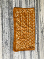 Hand Block Printed Cotton Bandana: Natural Dye Neckerchief - Made in India