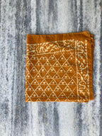 Hand Block Printed Cotton Bandana: Natural Dye Neckerchief - Made in India