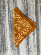 Hand Block Printed Cotton Bandana: Natural Dye Neckerchief - Made in India
