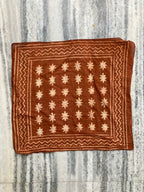 Hand Block Printed Cotton Bandana: Natural Dye Neckerchief - Made in India