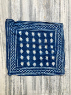 Hand Block Printed Cotton Bandana: Natural Dye Neckerchief - Made in India
