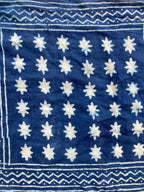 Hand Block Printed Cotton Bandana: Natural Dye Neckerchief - Made in India