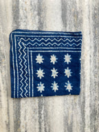 Hand Block Printed Cotton Bandana: Natural Dye Neckerchief - Made in India