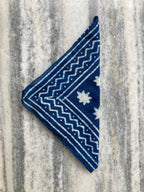 Hand Block Printed Cotton Bandana: Natural Dye Neckerchief - Made in India