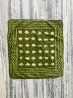 Hand Block Printed Cotton Bandana: Natural Dye Neckerchief - Made in India