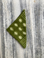 Hand Block Printed Cotton Bandana: Natural Dye Neckerchief - Made in India