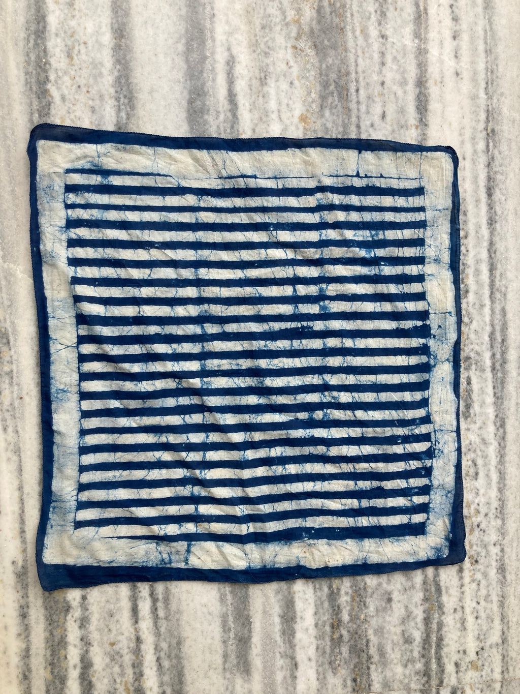 Hand Block Printed Cotton Bandana: Natural Dye Neckerchief - Made in India