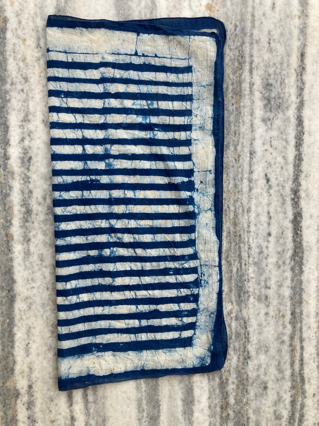 Hand Block Printed Cotton Bandana: Natural Dye Neckerchief - Made in India