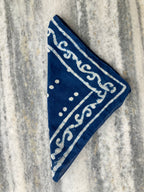 Hand Block Printed Cotton Bandana: Natural Dye Neckerchief - Made in India