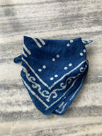 Hand Block Printed Cotton Bandana: Natural Dye Neckerchief - Made in India