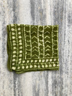 Hand Block Printed Cotton Bandana: Natural Dye Neckerchief - Made in India