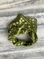 Hand Block Printed Cotton Bandana: Natural Dye Neckerchief - Made in India