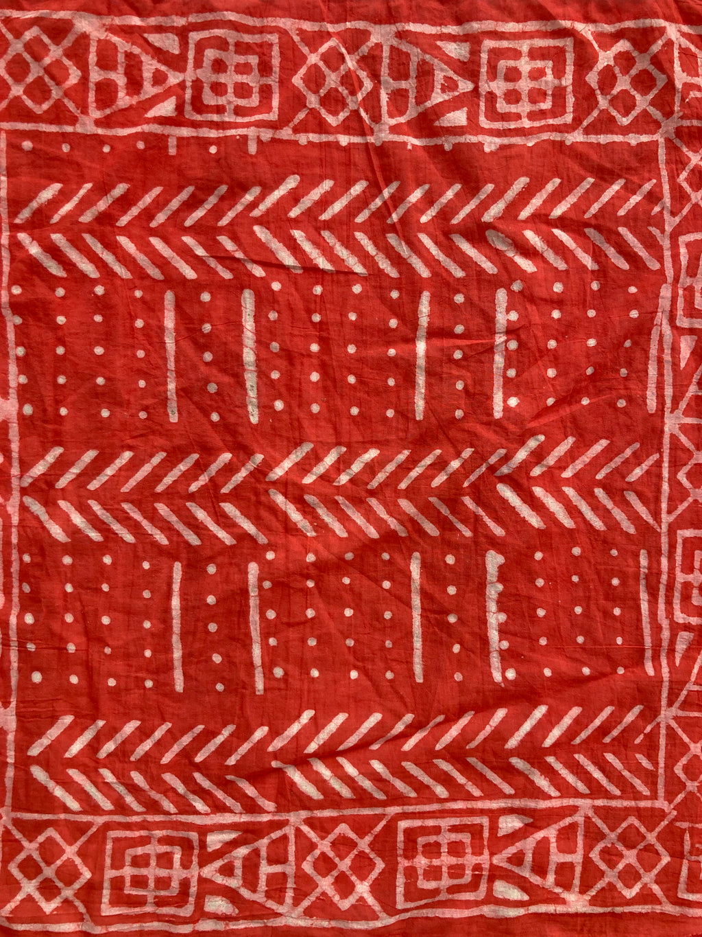 Hand Block Printed Cotton Bandana: Natural Dye Neckerchief - Made in India