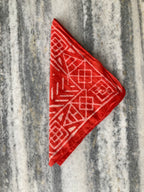 Hand Block Printed Cotton Bandana: Natural Dye Neckerchief - Made in India
