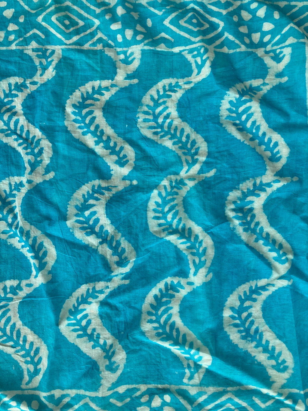 Hand Block Printed Cotton Bandana: Natural Dye Neckerchief - Made in India