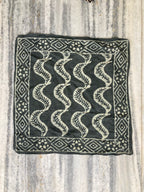 Hand Block Printed Cotton Bandana: Natural Dye Neckerchief - Made in India