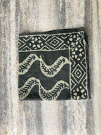Hand Block Printed Cotton Bandana: Natural Dye Neckerchief - Made in India
