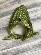 Hand Block Printed Cotton Bandana: Natural Dye Neckerchief - Made in India