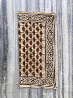 Hand Block Printed Cotton Bandana: Natural Dye Neckerchief - Made in India
