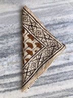 Hand Block Printed Cotton Bandana: Natural Dye Neckerchief - Made in India