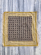 Hand Block Printed Cotton Bandana: Natural Dye Neckerchief - Made in India
