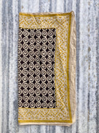Hand Block Printed Cotton Bandana: Natural Dye Neckerchief - Made in India