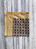 Hand Block Printed Cotton Bandana: Natural Dye Neckerchief - Made in India