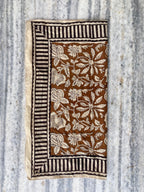 Hand Block Printed Cotton Bandana: Natural Dye Neckerchief - Made in India