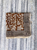 Hand Block Printed Cotton Bandana: Natural Dye Neckerchief - Made in India